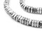 The Bead Chest Faceted Silver Square Beads 4mm White Metal Large Hole 24 Inch Strand